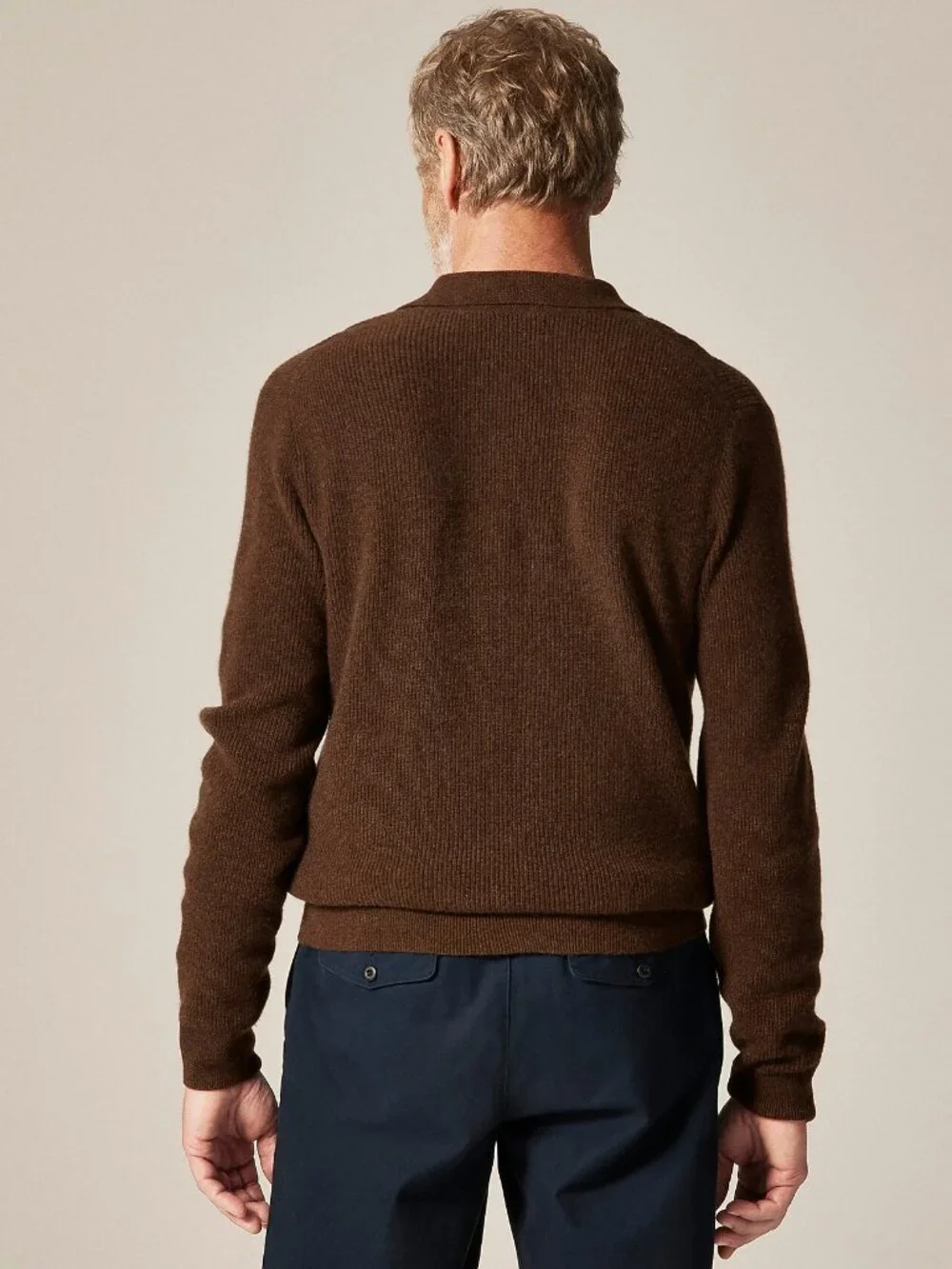 NWoT J.Crew 100% Goats Cashmere Cozy Soft Ribbed Sweater-Polo Grey #CM304